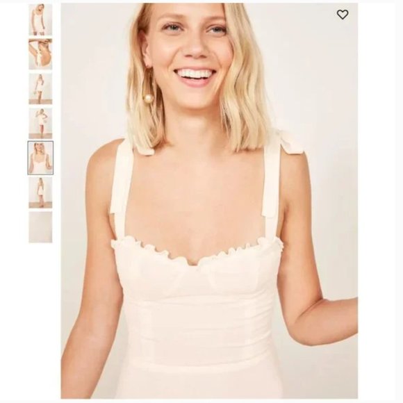 Reformation Christine Mini Dress - Ivory - Picture 6 of 12